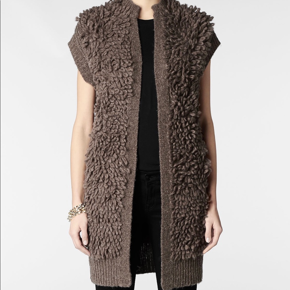 ALL SAINTS Sleeveless Wool Cardigan